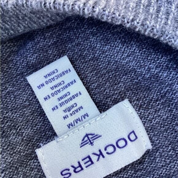 cowgirl argyle boho cozy grandpa dad Dockers Men's Sweater medium Gray - Picture 3 of 3